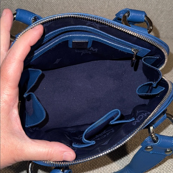MCM Mini Blue Alma Leather Handbag - Picture 11 of 16